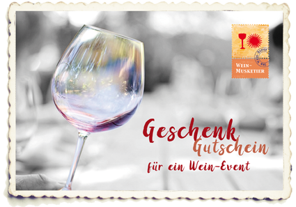 Geschenk-Gutschein für Wein-Events Wein-Musketier