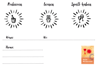 Geschenk-Gutschein für Wein-Events Wein-Musketier